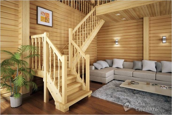 Фото - Как сделать деревянную лестницу своими руками — деревянная лестница